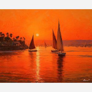 EGYPTIAN SUNSET REFLECTIONS