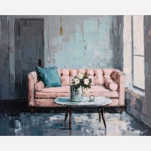 calm, echoing, palette knife, oil painting, impasto, thick paint, layered pigment, scraped texture, hand painted, fine art, expressive surface, material depth, painterly, atmospheric, visual rhythm, textured painting, studio art