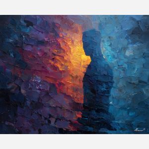 private, light, palette knife, oil painting, impasto, thick paint, layered pigment, scraped texture, hand painted, fine art, expressive surface, material depth, painterly, atmospheric, visual rhythm, textured painting, studio art