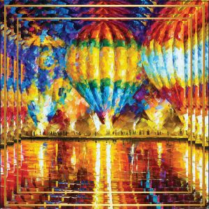 BALLOON NIGHT REFLECTIONS - SILK SCARF