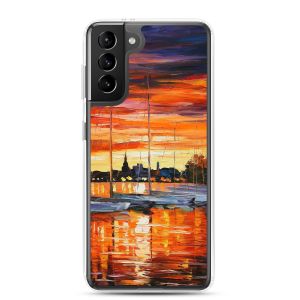 HELSINKI - SAILBOATS AT THE YACHT CLUB - Samsung Galaxy S21 Plus phone case