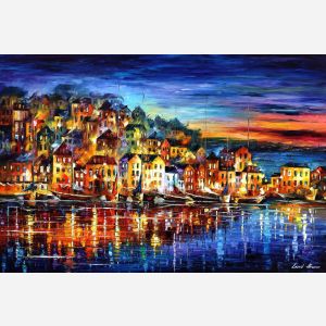 coastal town painting, beach town painting, painting of the seaside, coastal scene paintings, coastal themed artwork, coastal wall artwork