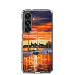 HELSINKI   SAILBOATS AT THE YACHT CLUB - Samsung Galaxy S25 phone case