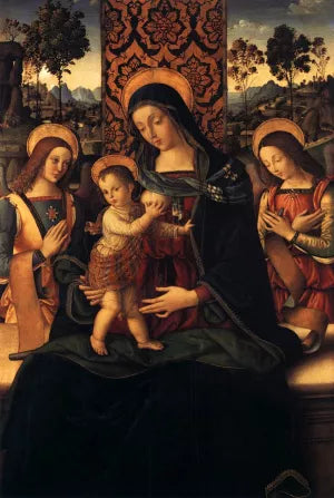 The Virgin and Child with Two Angels