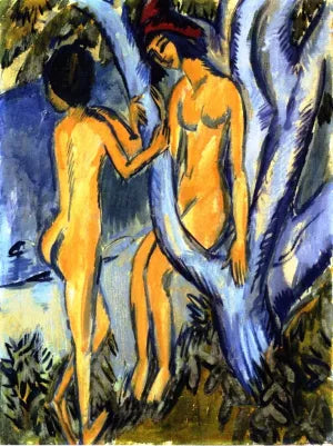 Two Nudes by a Tree