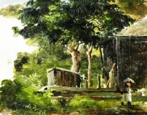 Landscape with House in the Woods in Saint Thomas, Antilles  also known as Village Scene