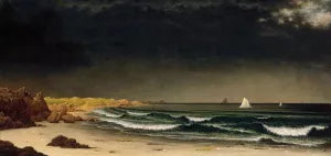 Approaching Storm: Beach near Newport