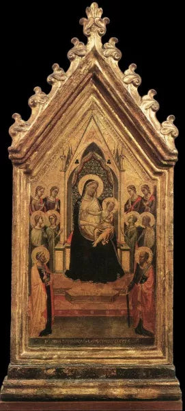 Madonna and Child Enthroned with Angels and Saints