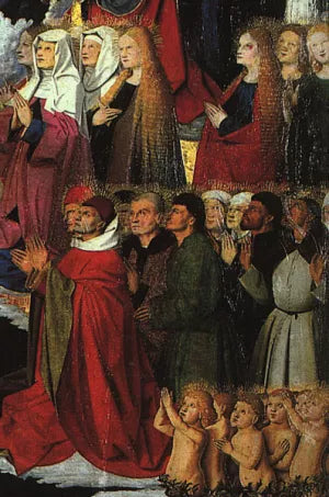 The Coronation of the Virgin, Detail: the Crowd