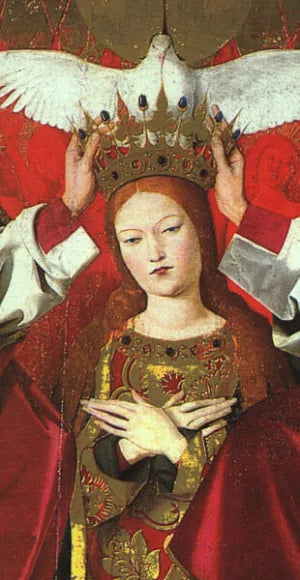 The Coronation of the Virgin, Detail: the Virgin