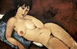 Nude on a Blue Cushion