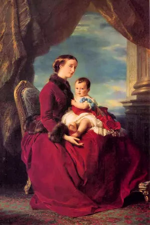 The Empress Eugenie Holding Louis Napoleon