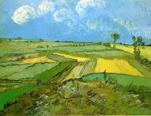 Wheat Fields at Auvers Under a Cloudy Sky