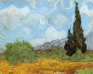 Wheat Field with Cypresses at the Haude Galline Near Eygalieres