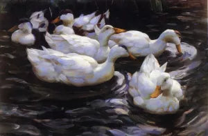 Six Ducks in a Pond