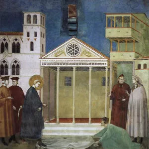 Legend of St Francis: 1. Homage of a Simple Man Upper Church, San Francesco, Assisi