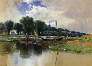 Landscape with Children on a Bridge