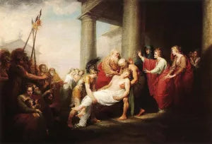 Priam Returning to His Family with the Dead Body of Hector