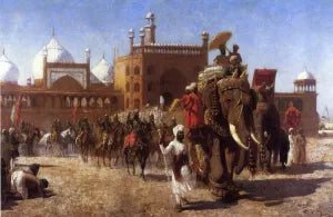 Weeks the Return of the Imperial Court from the Great Mosque at Delhi in the Reign of Shah Jehan - Seventeenth Century