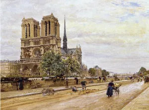 Notre dame de Paris and the Flower Market