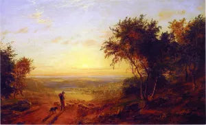 The Return Home: Landscape with Shepherd and Sheep