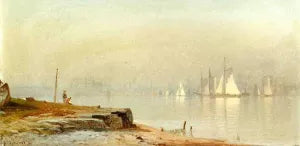 Harbor Scene and White Sails