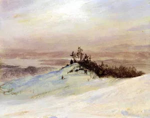 Winter on the Hudson River Near Catskill, New York