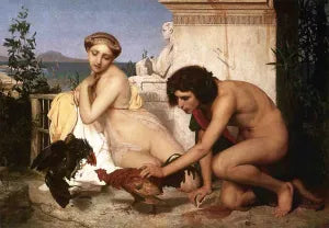 Young Greeks at a Cockfight