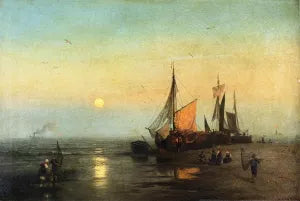 Moonlit Fishing Scene