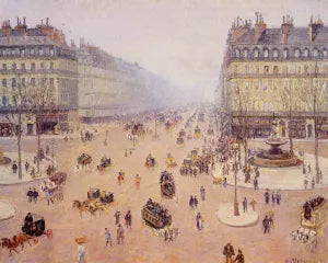 Avenue de l'Opera, Place du Thretre Francais: Misty Weather