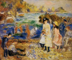 Children by the Sea in Guernsey