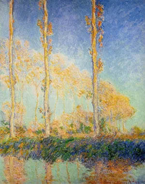 Three Poplar Trees in the Autumn