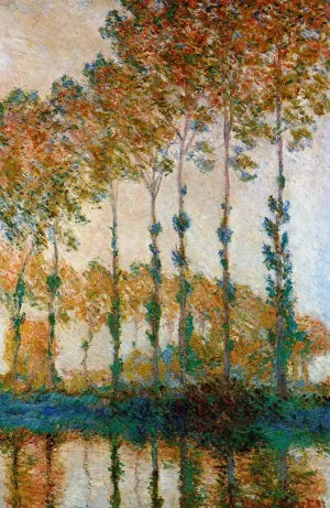 Poplars on the Banks of the River Epte in Autumn