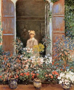 Camille Monet at the Window, Argentuile