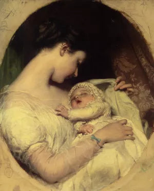 Artists Wife Elizabeth and Daughter