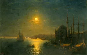 A Moonlit View of the Bosphorus