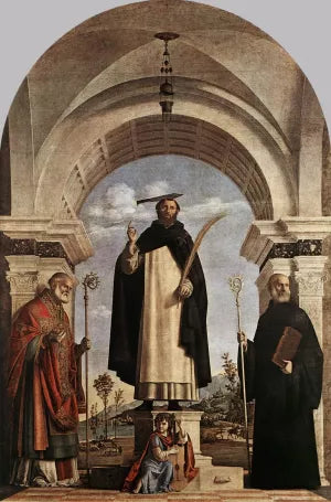 St Peter Martyr with St Nicholas of Bari, St Benedict and an Angel Musician