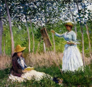 Blanche Hoschede?at?Her Easel in the Woods at Giverny