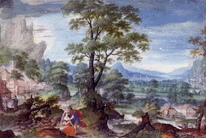 An Extensive Wooded Valley with Judah and Tamar in the Foreground