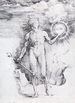 Apollo With The Solar Disc And Diana Trying To Shield Herself From The Rays With Her Uplifted Hand