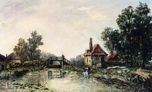 A Washerwoman By A Water-Mill