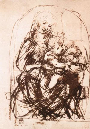 Study of the Madonna and Child with a Cat