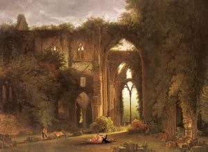 Tintern Abbey with Elegant Figures