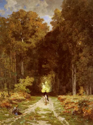 Equestrienne on a Woodland Lane