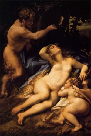 Venus and Cupid with a Satyr